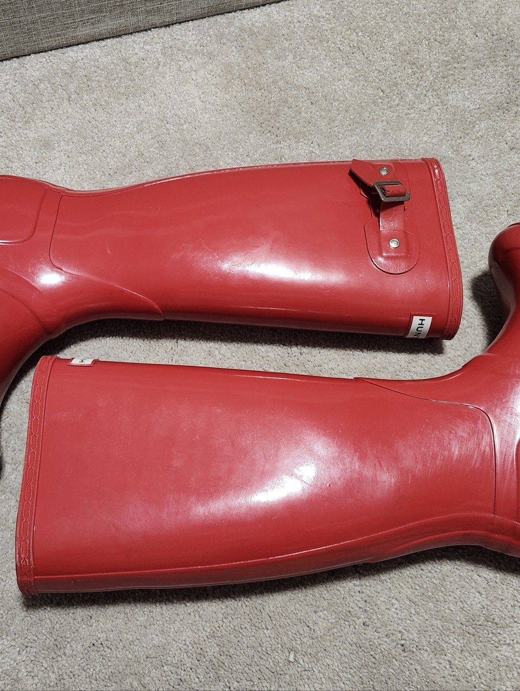 Red Hunter Tall Glossy Rain Boots Women's Size 6 — image 2 of 8